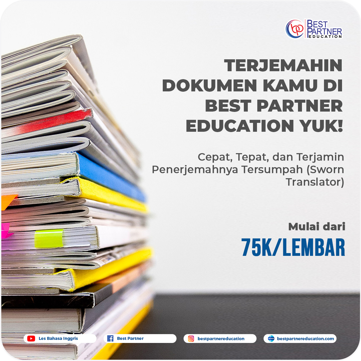 Jasa Terjemah Dokumen Resmi Tersumpah Mulai dari 75K!
